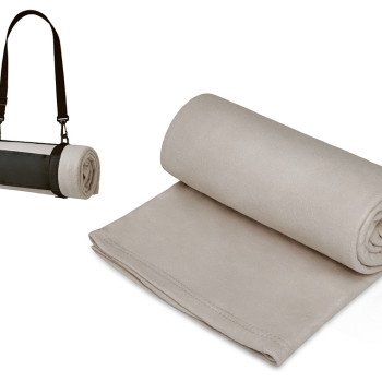 Плед «Нежность» с плечевым ремнем, светло -серый