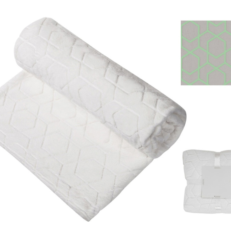 Светящийся в темноте плед Lattice белый