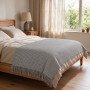Акриловый плед Harp 130x180 см, белый/холодный серый