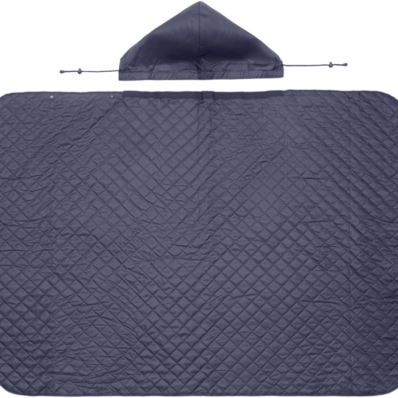 Пончо Cappy с капюшоном на липучке в мешке, темно-синий