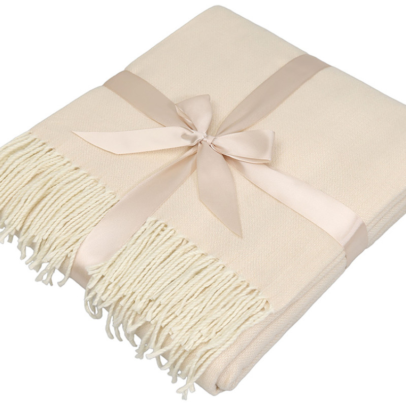 Акриловый плед Dapple 160x210 см, бежевый