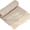 Плед "Ёлочка" 150х180 см. ПРЕМИУМ (бежевый однотонное)