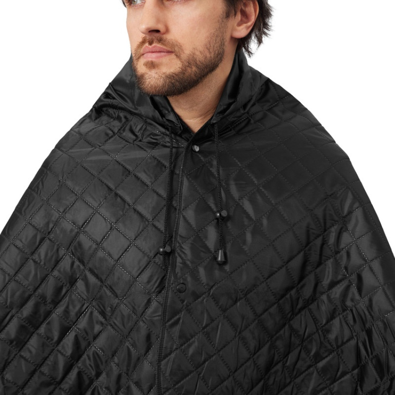 Пончо Cappy с капюшоном на липучке в мешке, черный