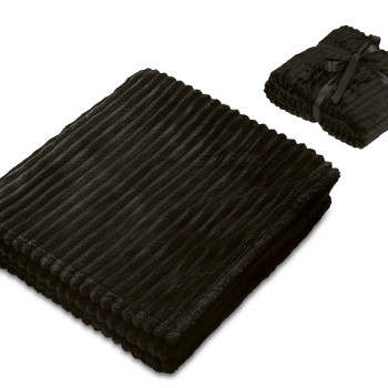 Плед Wave флисовый, черный