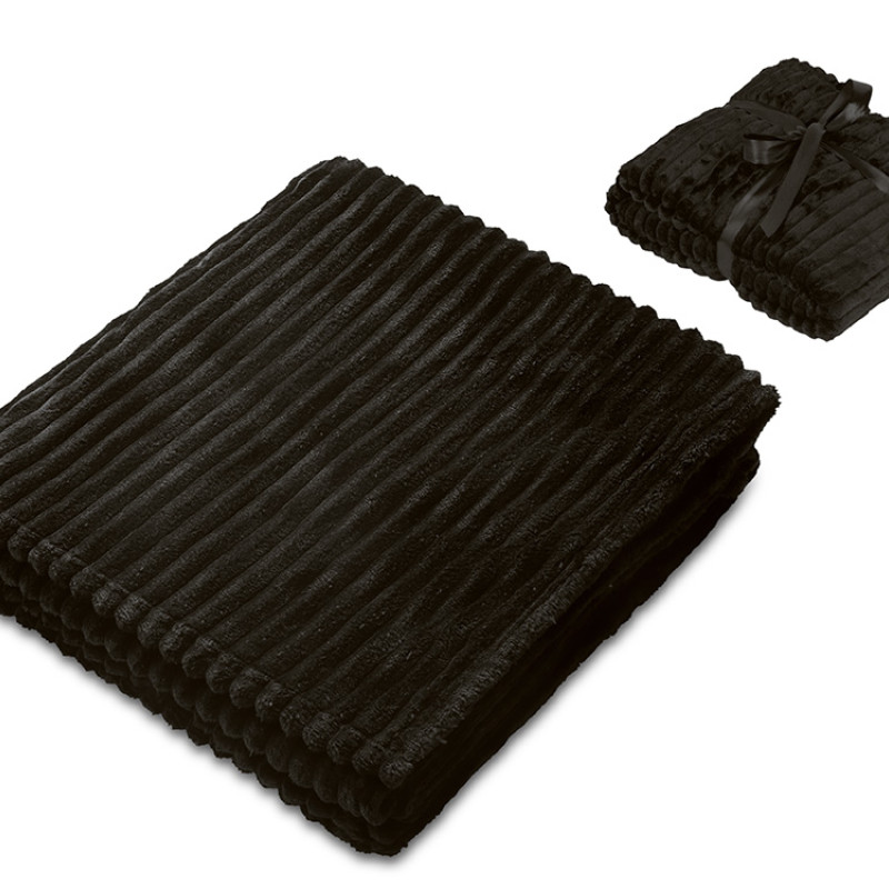 Плед Wave флисовый, черный