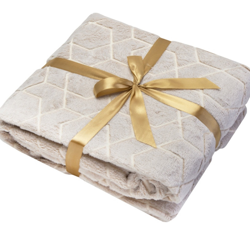 Светящийся в темноте плед Lattice бежевый