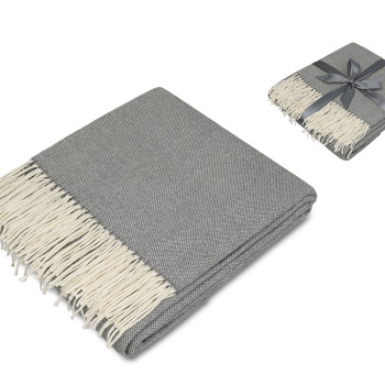 Акриловый плед Dapple 160x210 см, холодный серый