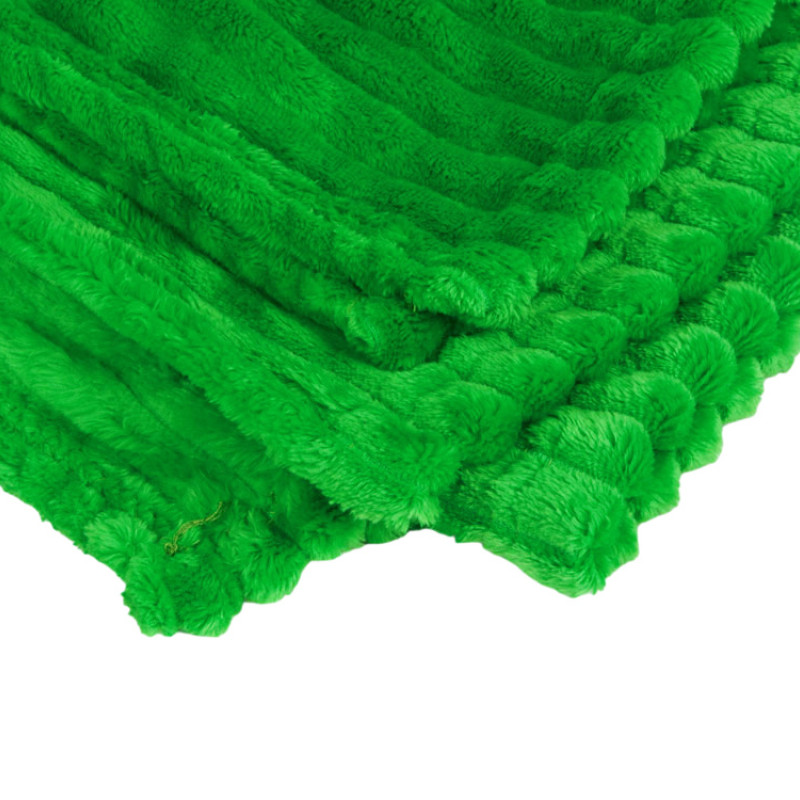 Плед Wave флисовый, зеленый