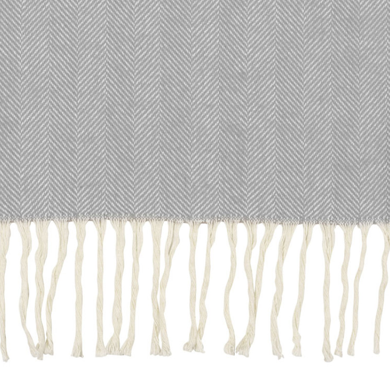 Плед "Ёлочка" 150х180 см. ПРЕМИУМ (серый однотонное) (Р)