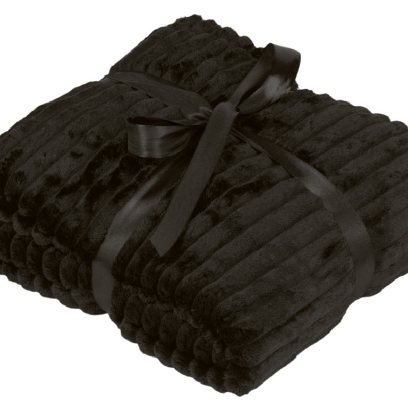 Плед Wave флисовый, черный