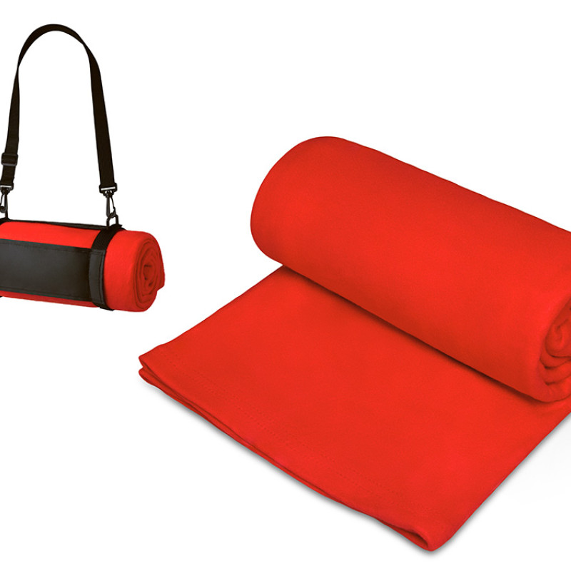 Плед «Нежность» с плечевым ремнем, красный