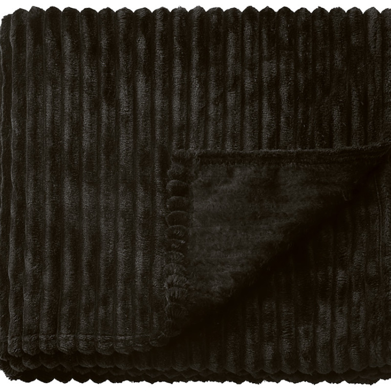 Плед Wave флисовый, черный