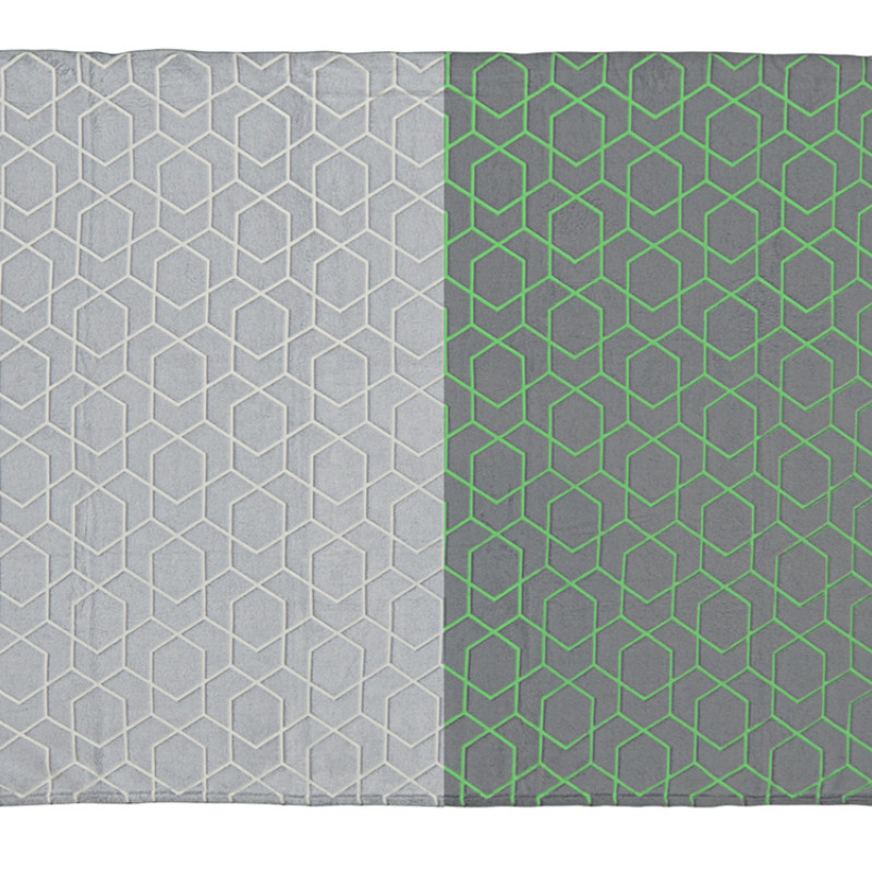 Светящийся в темноте плед Lattice серый