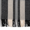 Плед Liner с бахромой, 140*205 см., серый с черным