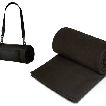 Плед «Нежность» с плечевым ремнем, черный