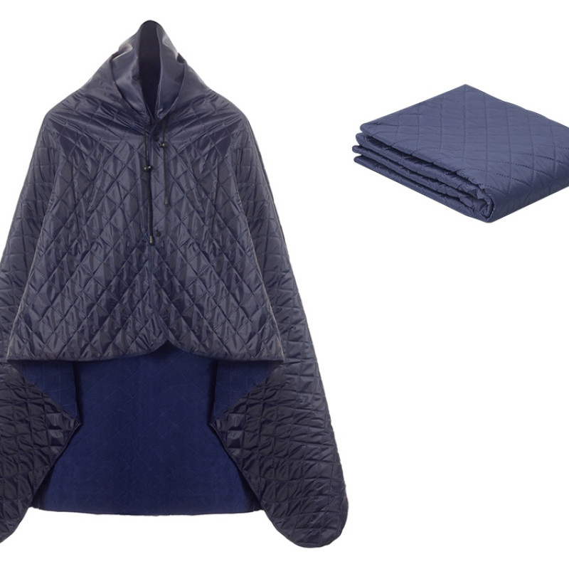 Пончо Cappy с капюшоном на липучке в мешке, темно-синий