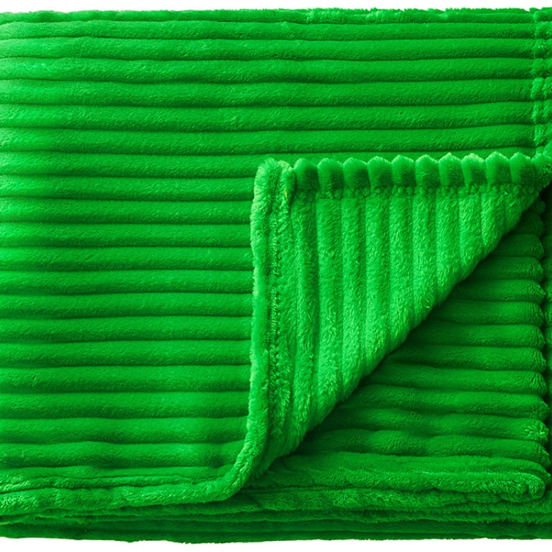 Плед Wave флисовый, зеленый