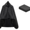 Пончо Cappy с капюшоном на липучке в мешке, черный