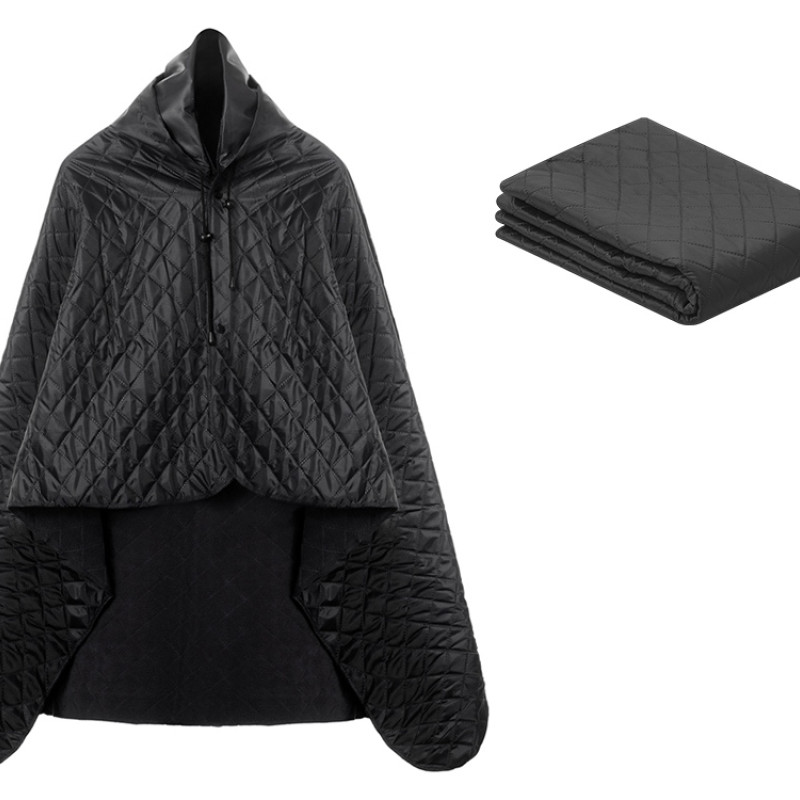 Пончо Cappy с капюшоном на липучке в мешке, черный