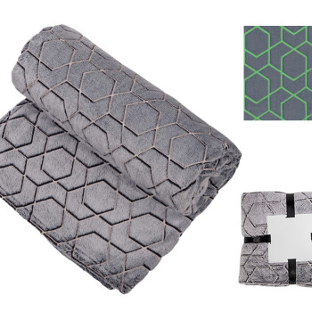 Светящийся в темноте плед Lattice черный