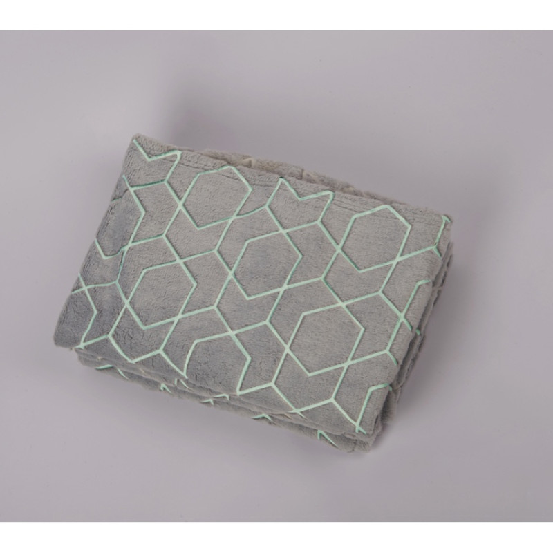 Светящийся в темноте плед Lattice серый