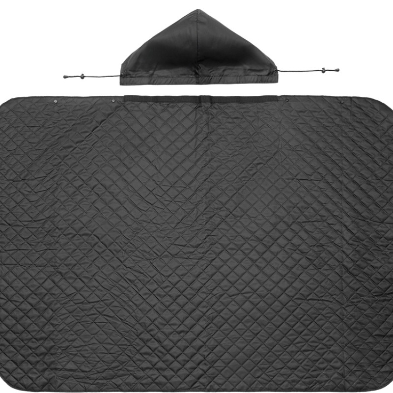 Пончо Cappy с капюшоном на липучке в мешке, черный