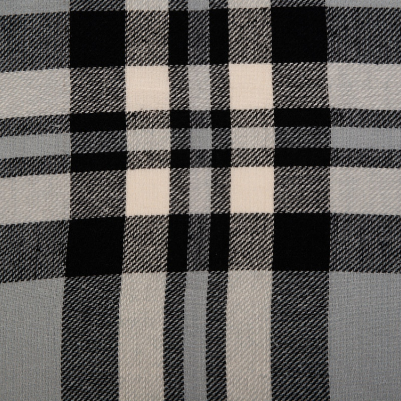 Плед Liner с бахромой, 140*205 см., серый с черным