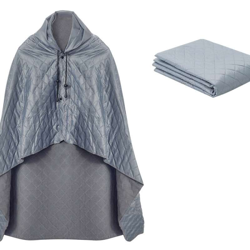 Пончо Cappy с капюшоном на липучке в мешке, серый