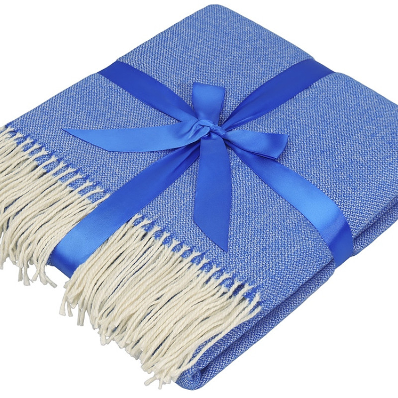 Акриловый плед Dapple 160x210 см, синий