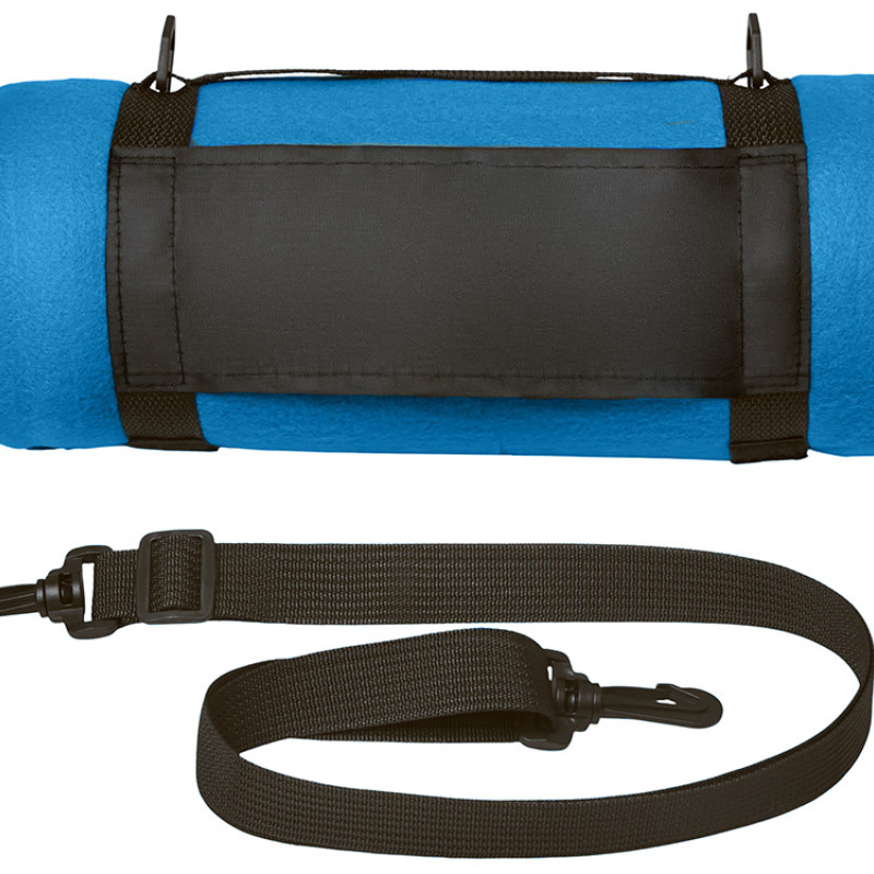 Плед «Нежность» с плечевым ремнем, синий