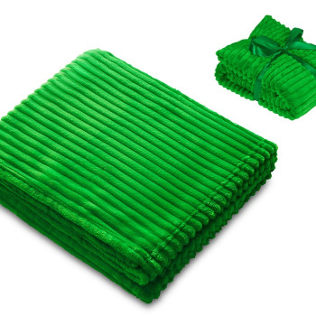 Плед Wave флисовый, зеленый