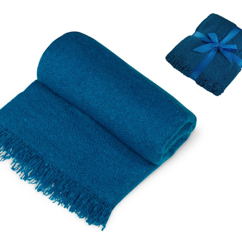 Плед акриловый Mohair, синий