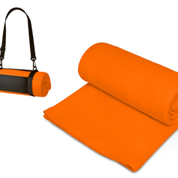 Плед «Нежность» с плечевым ремнем, оранжевый