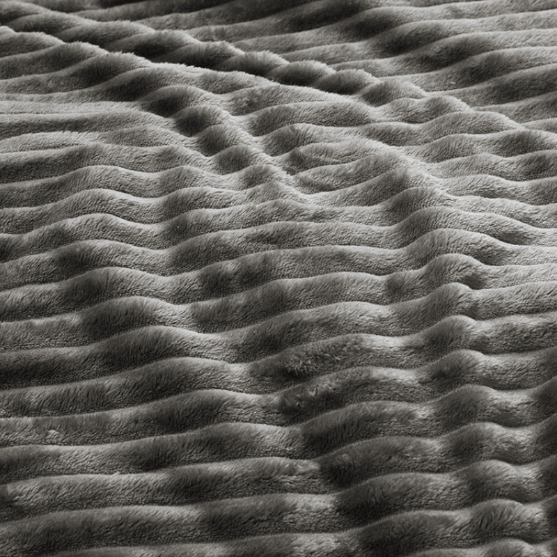 Плед Wave флисовый, серый