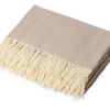 Плед "Ёлочка" 150х180 см. ПРЕМИУМ (бежевый однотонное)
