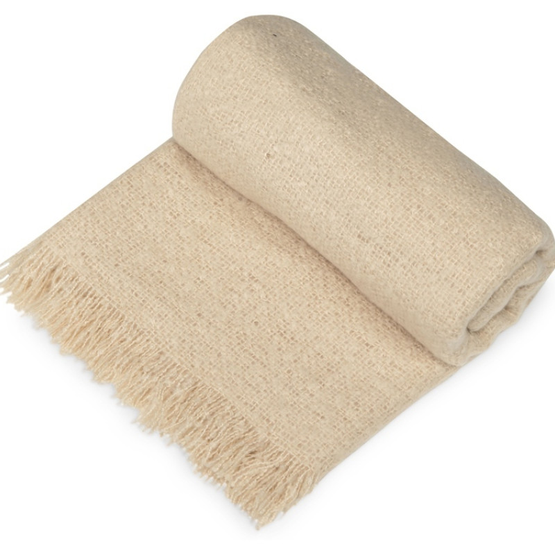 Плед акриловый Mohair, бежевый