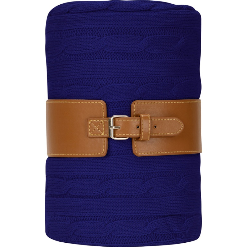 Плед акриловый Braid NEW, темно-синий