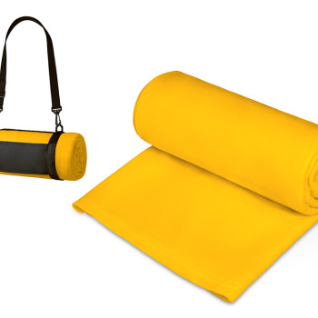 Плед «Нежность» с плечевым ремнем, желтый