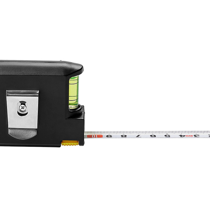 Рулетка на 2 м с уровнем и блоком для записей «Nerd»