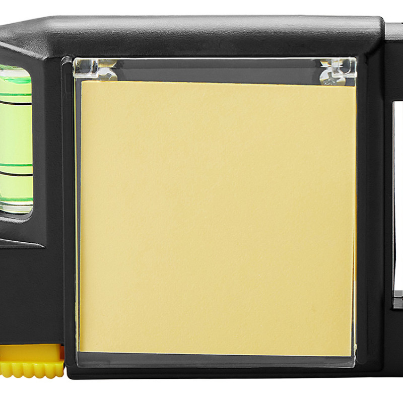 Рулетка на 2 м с уровнем и блоком для записей «Nerd»