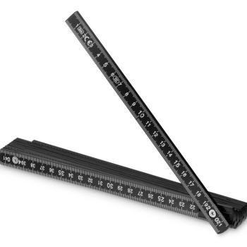 Складная линейка длиной 2 м "Plank", черный