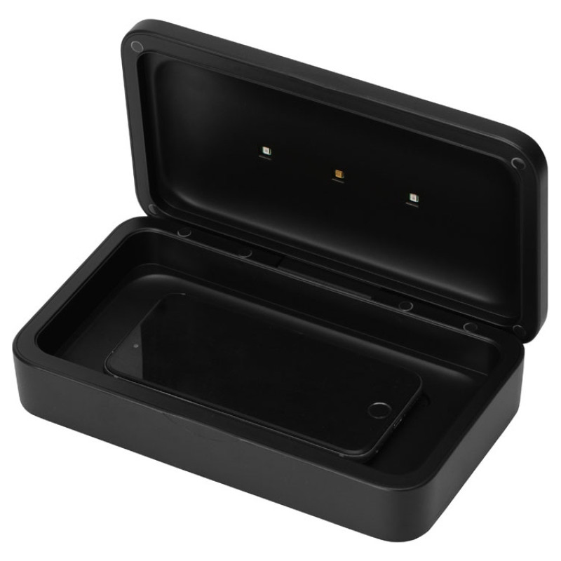 УФ-стерилизатор c функцией беспроводной зарядки "Sector", Evolt, черный