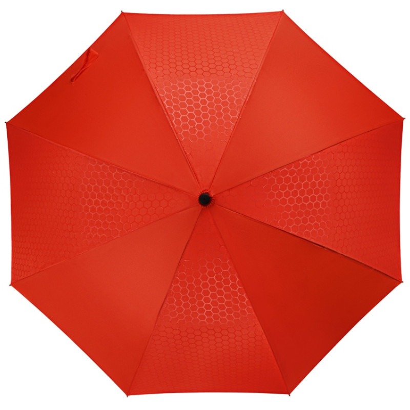 Зонт-трость полуавтомат Wetty с проявляющимся рисунком, красный
