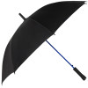 Зонт-трость 1084 Colorline с цветными спицами и куполом из переработанного пластика, черный/синий