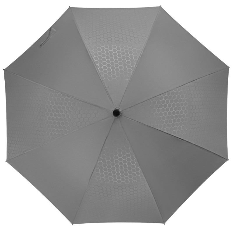 Зонт-трость полуавтомат Wetty с проявляющимся рисунком, серый