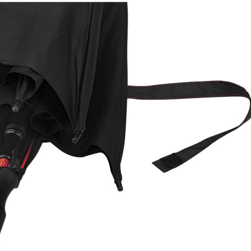 Зонт трость "Spark" полуавтомат 23", черный/красный