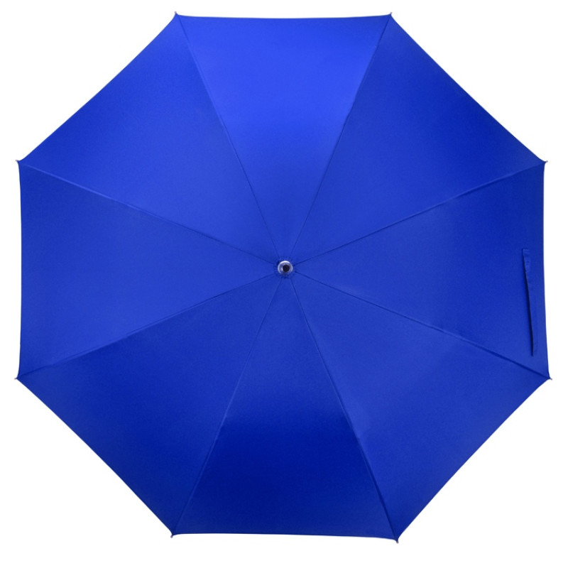 Зонт-трость "Silver Color" полуавтомат, синий/серебристый