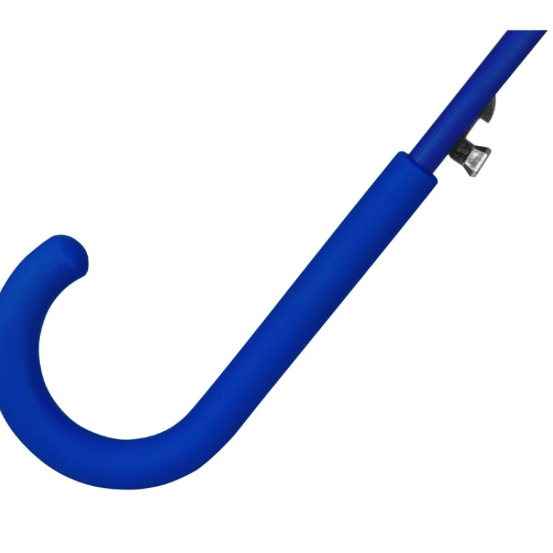 Зонт-трость "Silver Color" полуавтомат, синий/серебристый