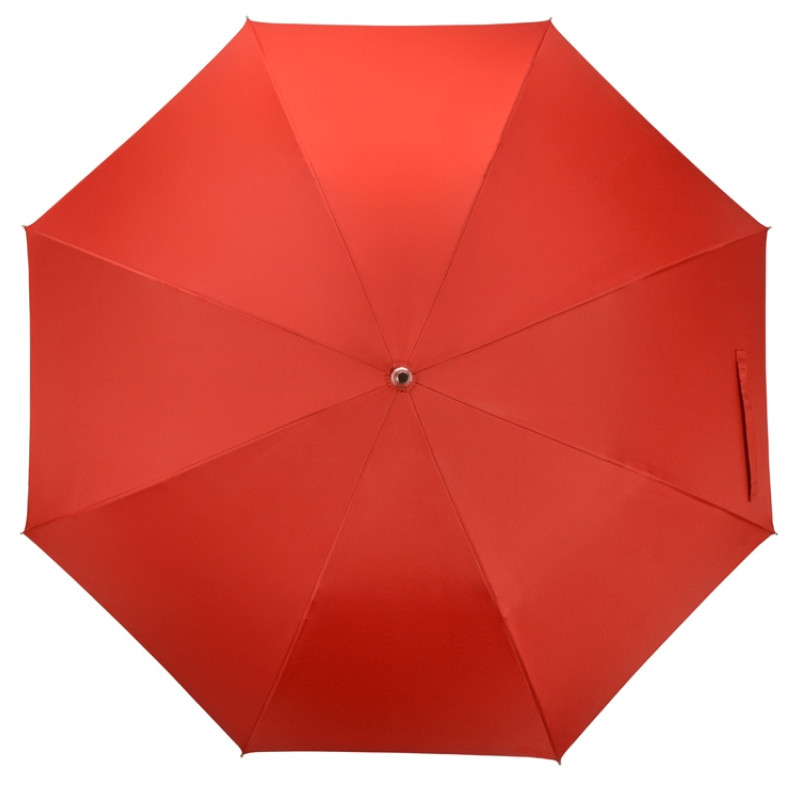 Зонт-трость "Silver Color" полуавтомат, красный/серебристый