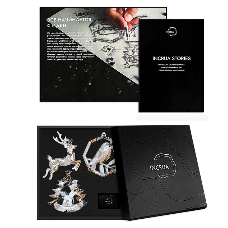 Елочные игрушки ( Снегирь+ Олень+ Ель) Розовый кварц Елочные игрушки ( Снегирь+ Олень+ Ель) Розовый кварц